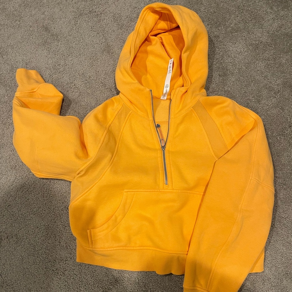 Lululemon oversized half zip hoodie in mango dream